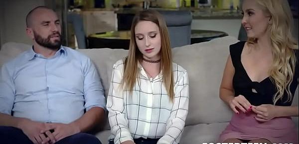 Foster Daughter Laney Grey Ordered to Fuck With Her Daddy By Her Mom Aaliyah Love